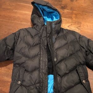 Girls Columbia black puffer jacket with hood
